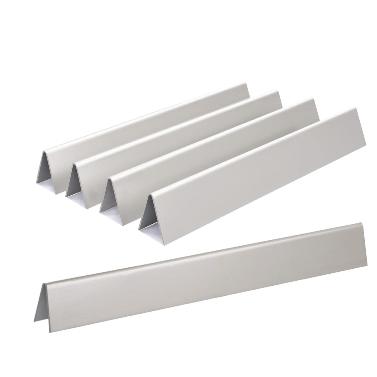 Leship front view of five 22.5" flavorizer bars showing neat replacement fit and durability