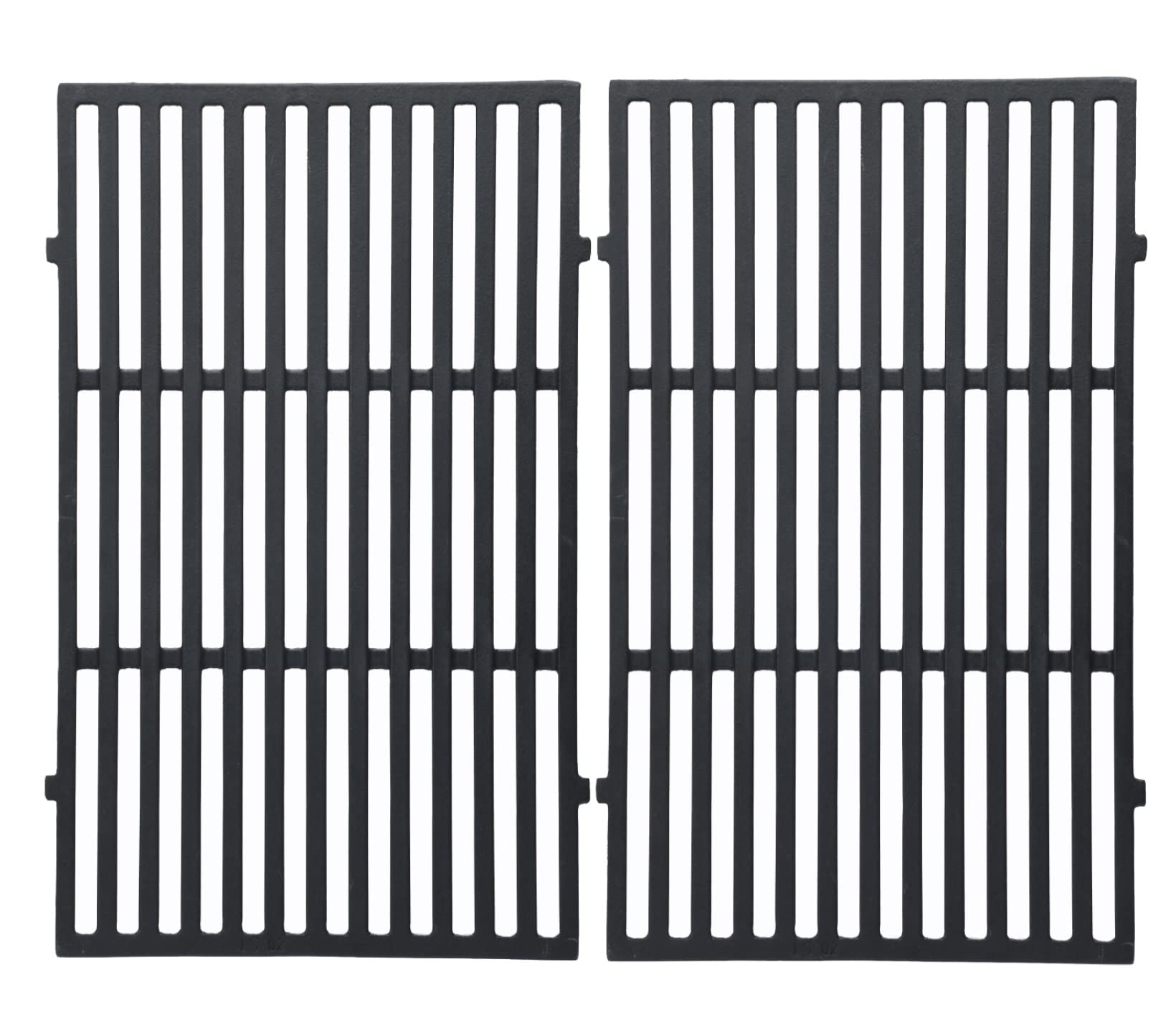 Leship front view of replacement grates showing fit and durable design for improved searing