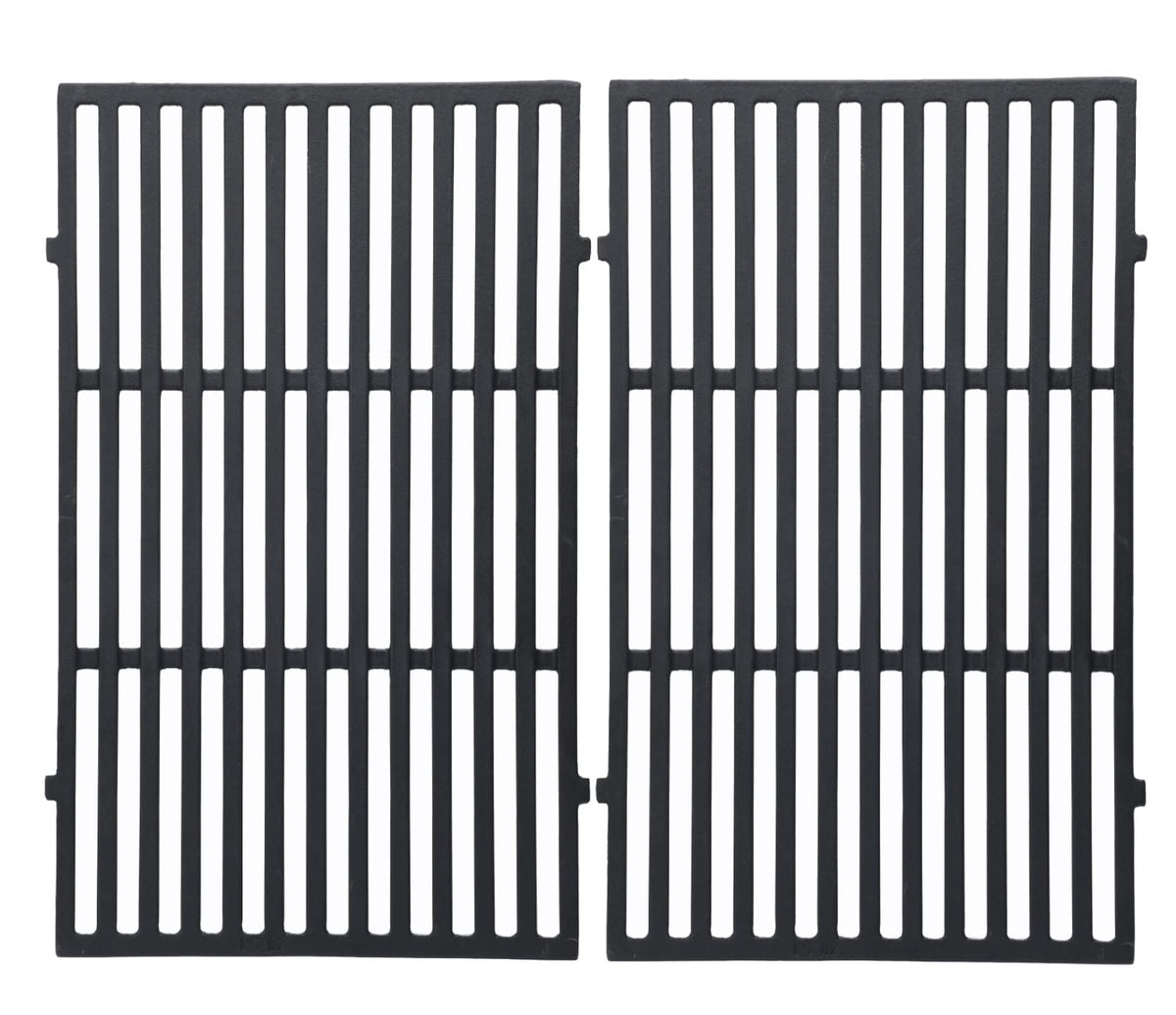 Leship front view of replacement grates showing fit and durable design for improved searing