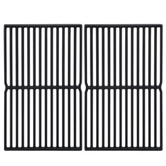 Leship front view of two cast iron grates showing full coverage and heavy-duty build