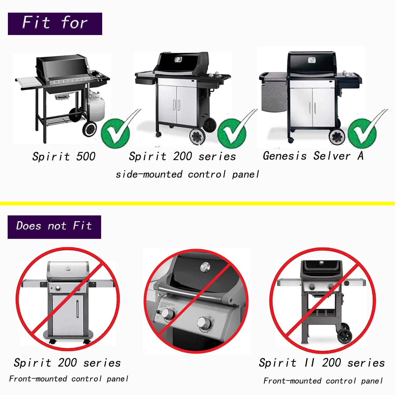 Leship product label with part numbers to confirm compatibility with Weber models