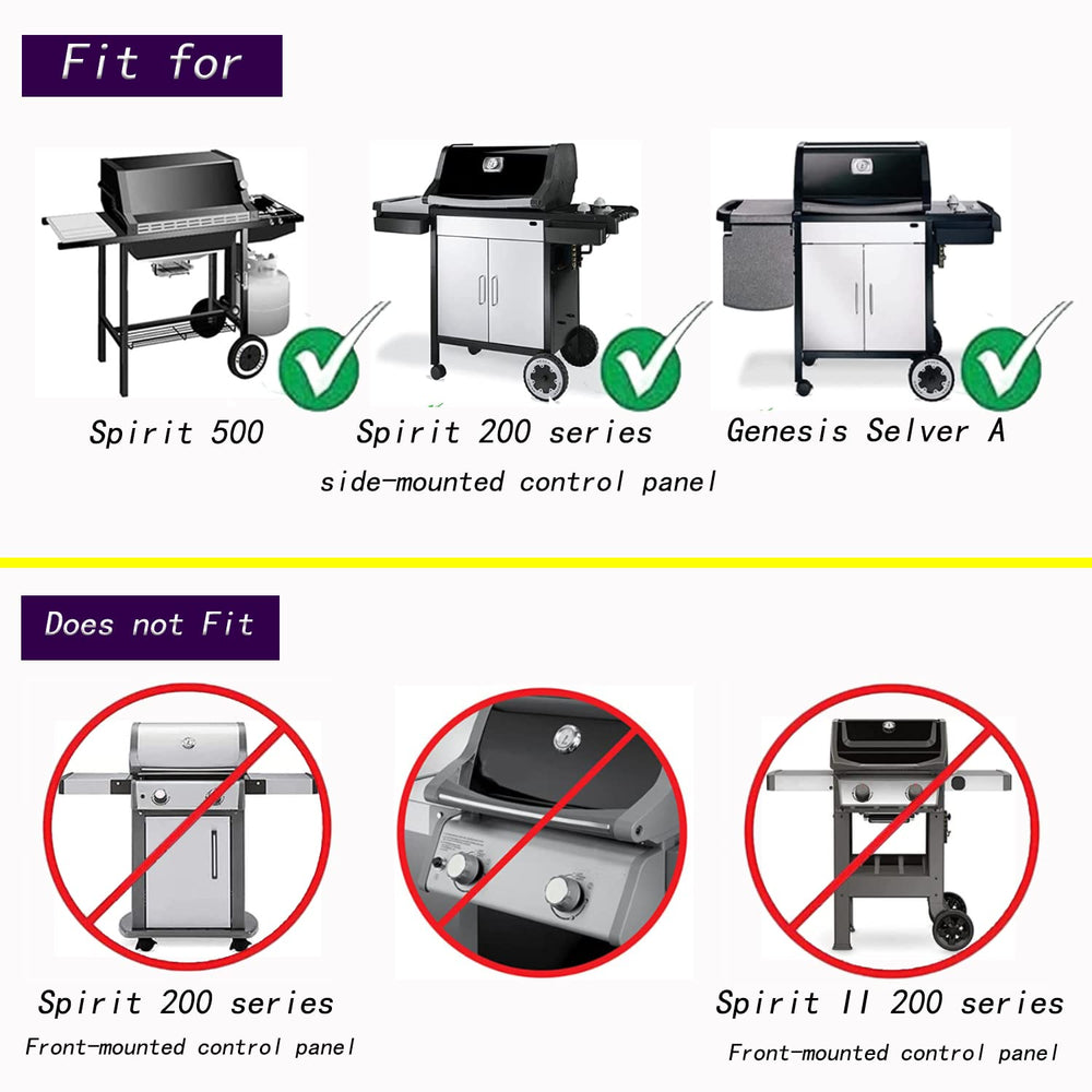 Leship product label with part numbers to confirm compatibility with Weber models