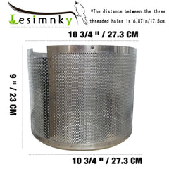 Lesimnky double-net close-up mesh showing two-layer stainless steel for long life