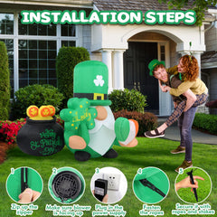 LETIME gnome anchored with stakes and tethers, provides outdoor stability