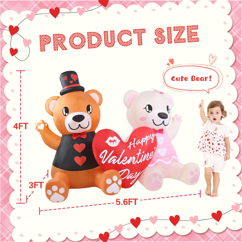 LETIME close-up of bears holding heart highlighting cheerful detail