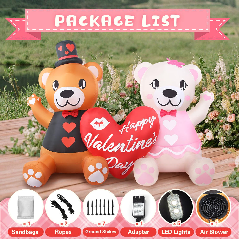 LETIME illuminated bear couple at night adding warm outdoor ambiance