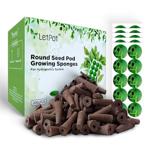 LETPOT front packaging showing 100 sponges and stickers, simplifies seed starting