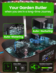 LETPOT reservoir and water sensor close-up ensuring automated water management