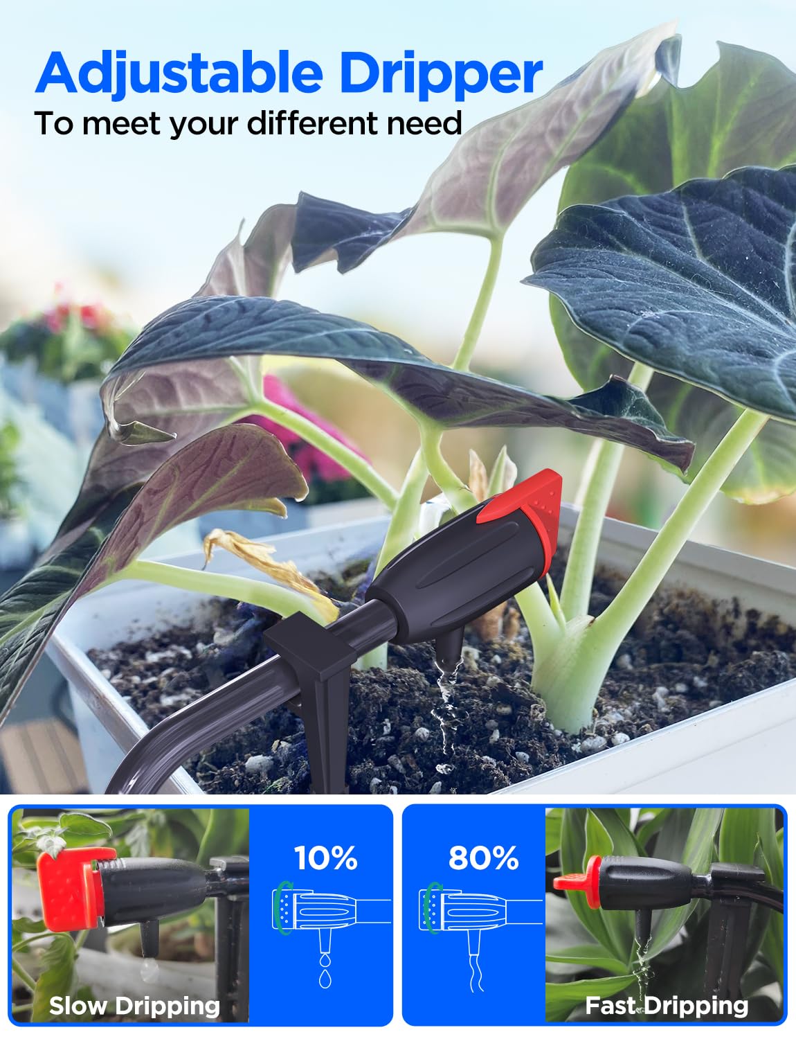 LETPOT system laid out with ten pots showing multi-pot coverage and space efficiency benefit