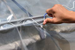 letsFix PVC-coated spring wire close-up protecting film from tears