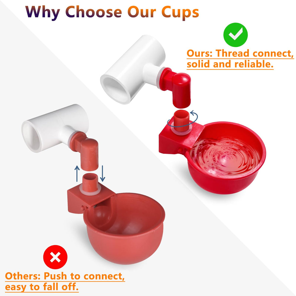 letsFix installed drinker line with chickens accessing water for consistent hydration