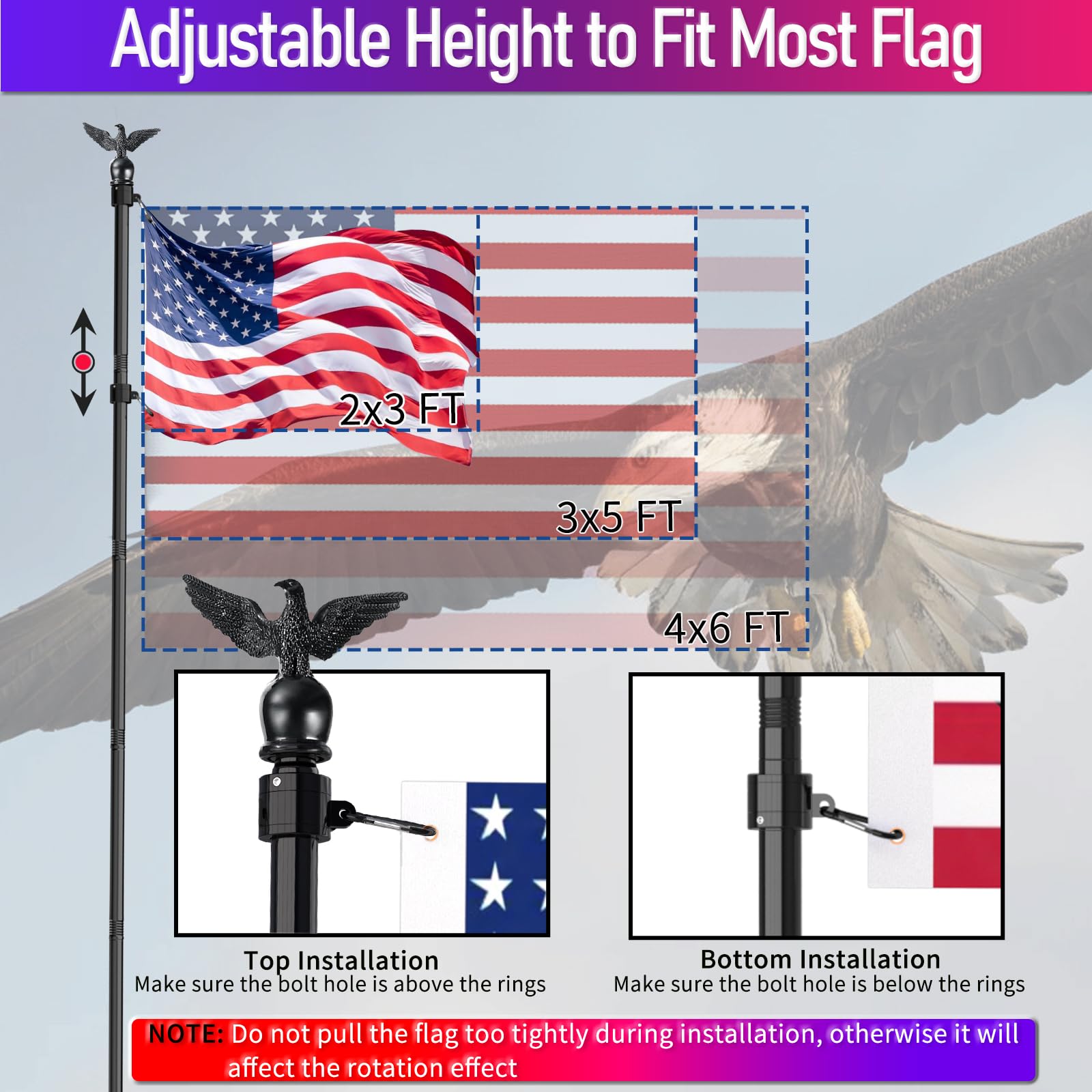 LETSTRY flag flying from porch showing outdoor display and curb appeal