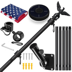 LETSTRY mounted flagpole front view showing stable display and curb appeal