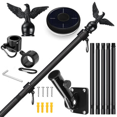 LETSTRY flagpole kit front assembly showing durable construction and quick setup