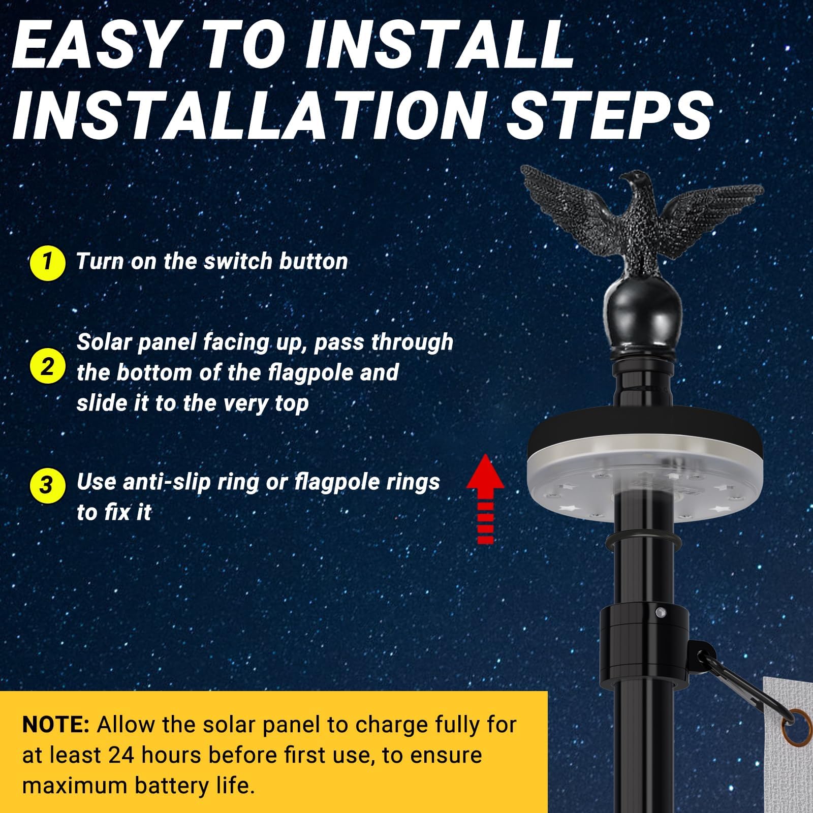 LETSTRY installation hardware and manual laid out for simple DIY setup and clear guidance
