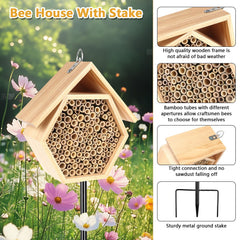 Lettry close-up of bamboo tubes displaying varied diameters to support different bee sizes