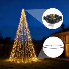 Lettry topper close-up hooks showing secure attachment points for light strands