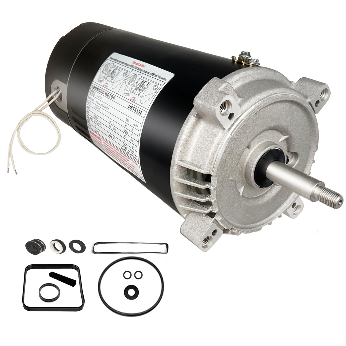 LEUNGOO UST1152 front view showing motor housing and ventilation for reliable cooling