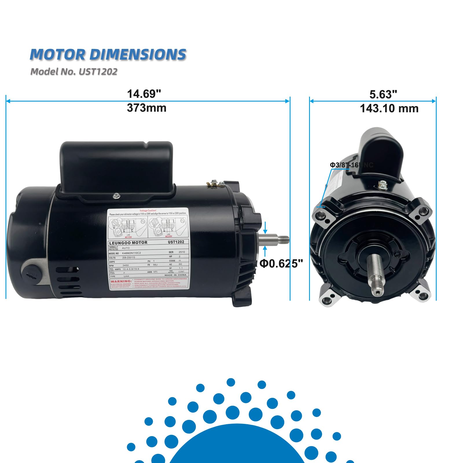 LEUNGOO motor size shown in hands to confirm scale and compatibility