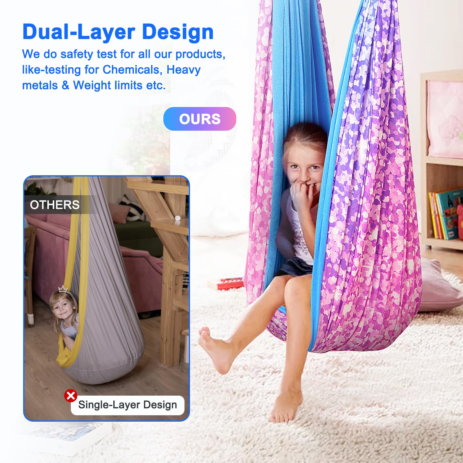 Levligle close-up of double-layer fabric highlighting breathability and strength