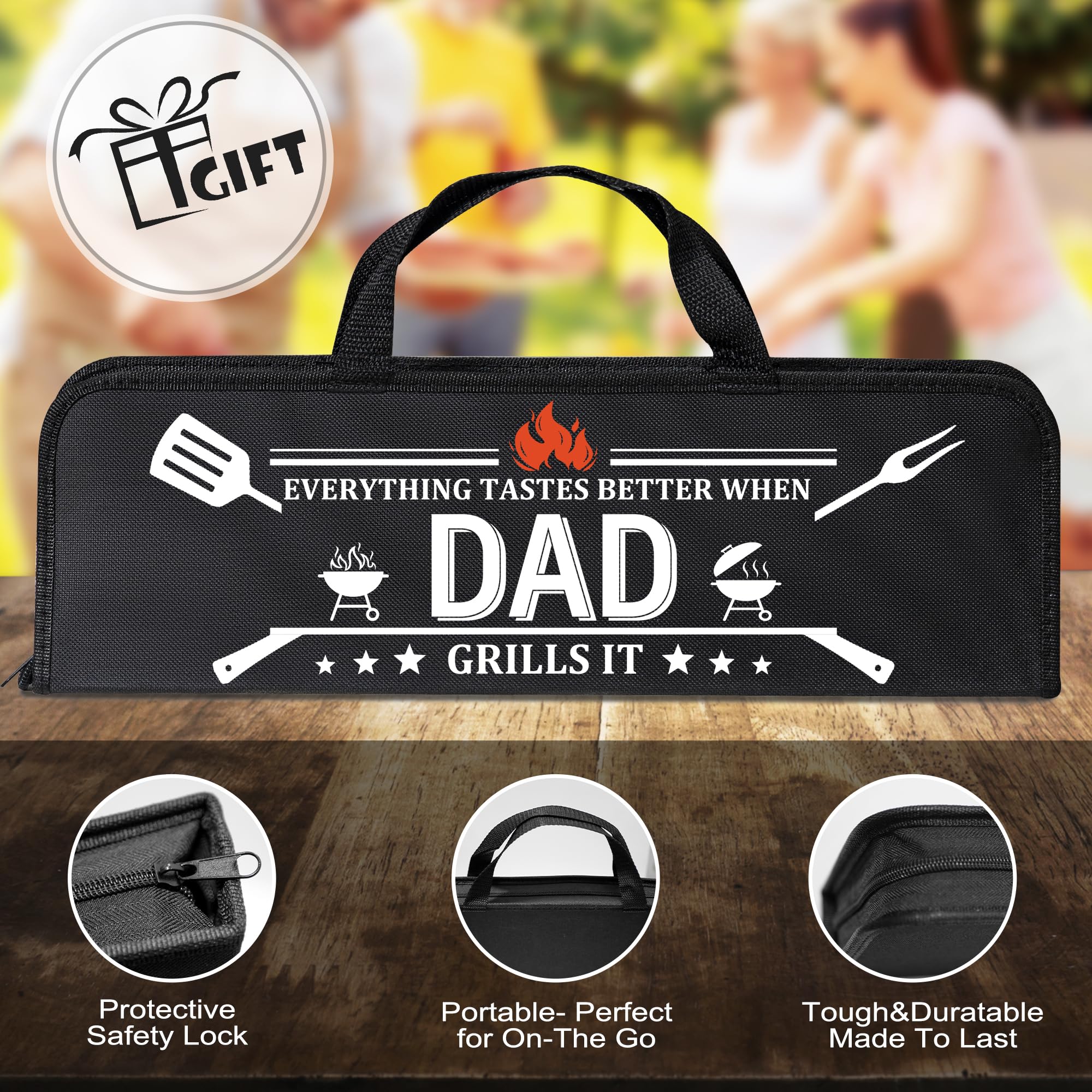 LEWARAN grill tools in use flipping steak demonstrating reliable performance