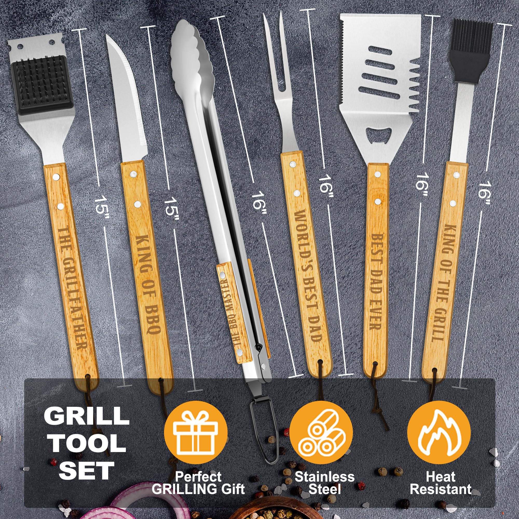 LEWARAN tools in use at a backyard grill demonstrating durability and performance