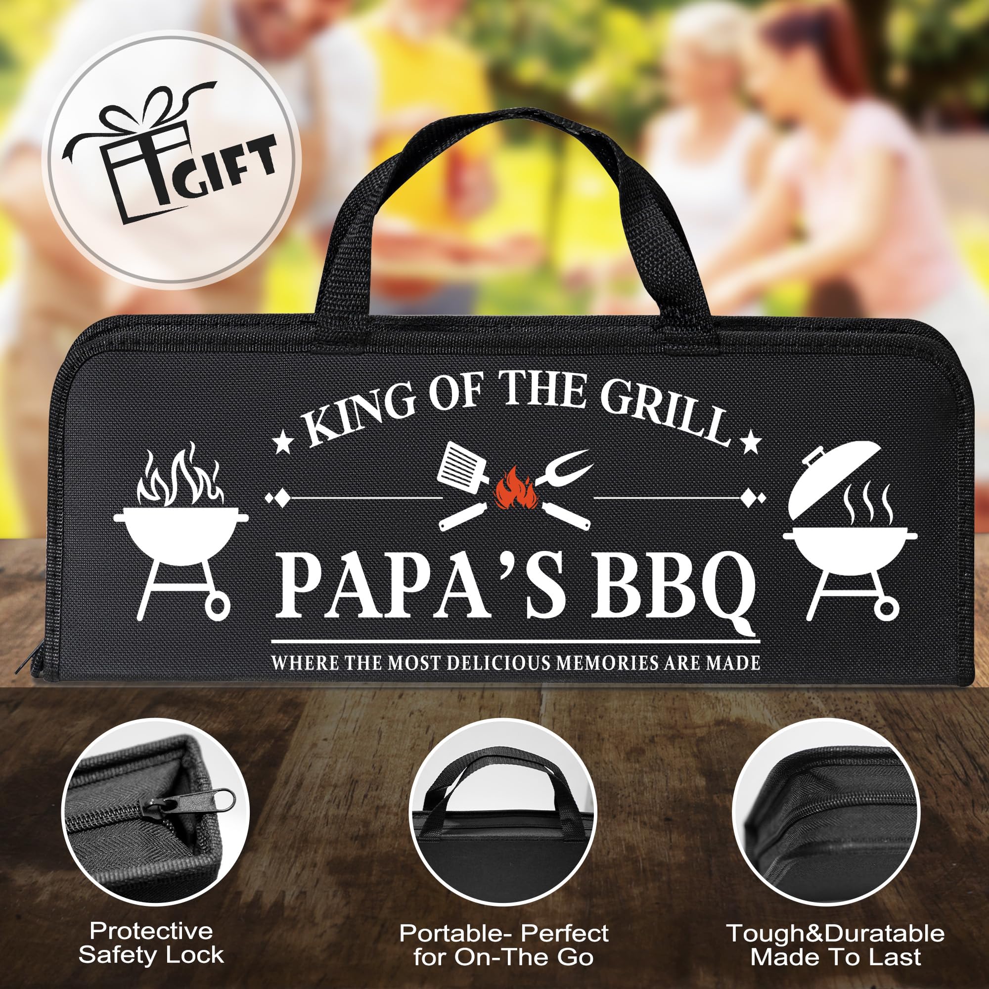 LEWARAN tongs and fork in use at grill for safe food handling