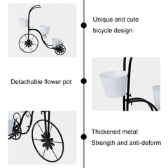 LEWIS&WAYNE tricycle planter filled with flowers demonstrating instant curb appeal benefit