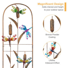 LEWIS&WAYNE staked trellis in a potted plant demonstrating space-saving plant support