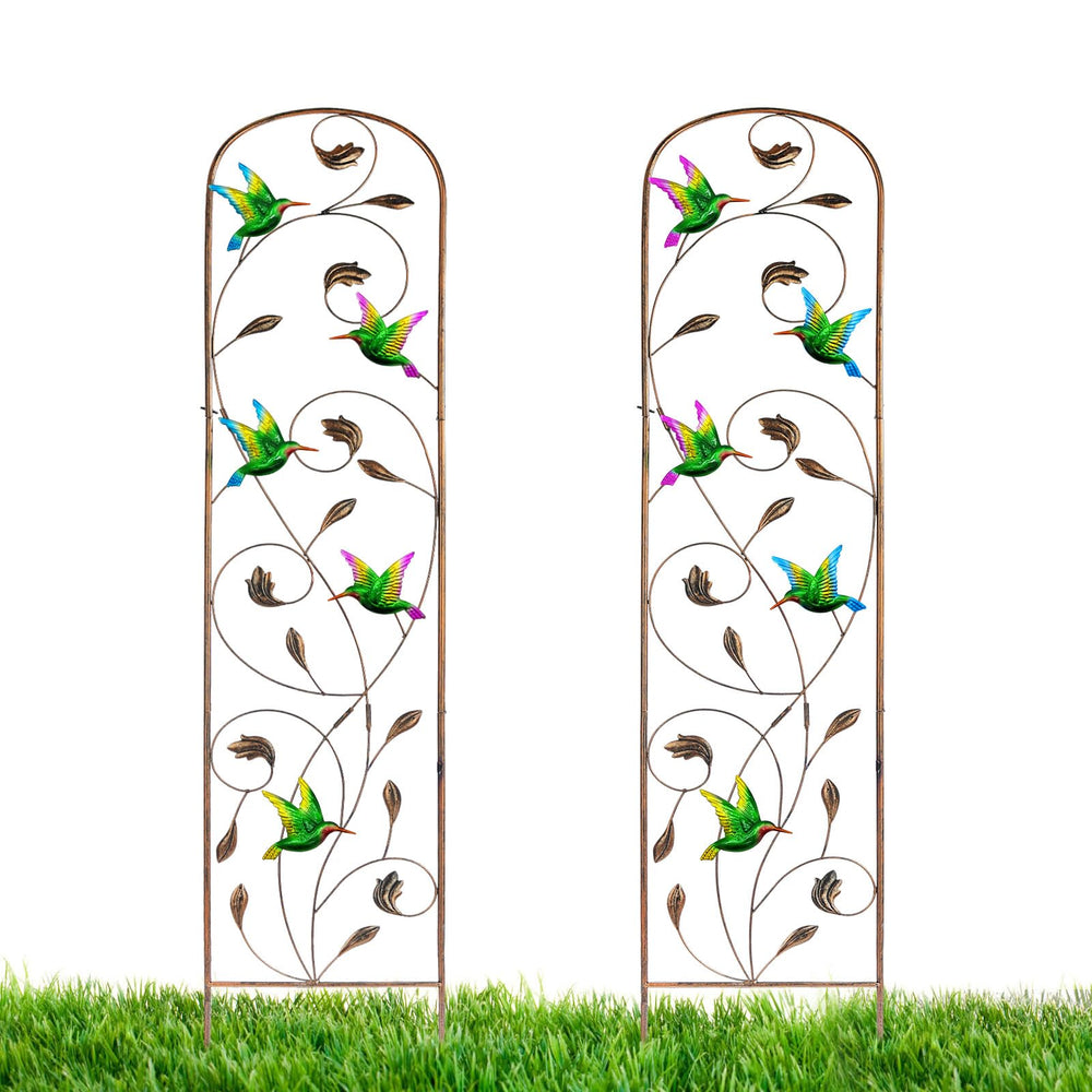 LEWIS&WAYNE front view of arched trellis pair showcasing decorative support