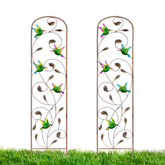 LEWIS&WAYNE front view of arched trellis pair showcasing decorative support