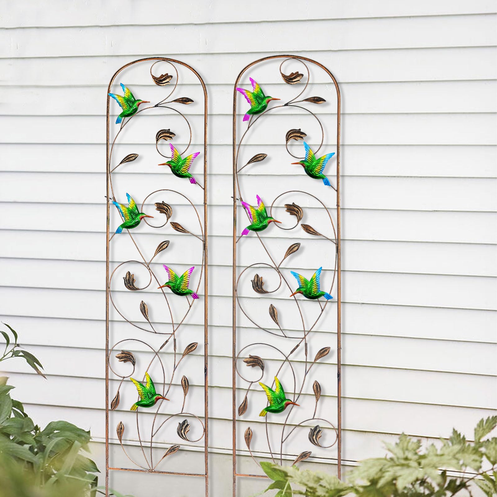 LEWIS&WAYNE trellis leaned against wall adding vertical garden decoration