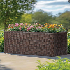 LEWIS&WAYNE close-up of rattan weave highlighting durable, weather-resistant texture