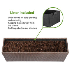 LEWIS&WAYNE removable liner detail showing easy installation and plant protection