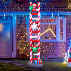 Lewondr front view of 10ft ladder inflatable bright holiday focal point