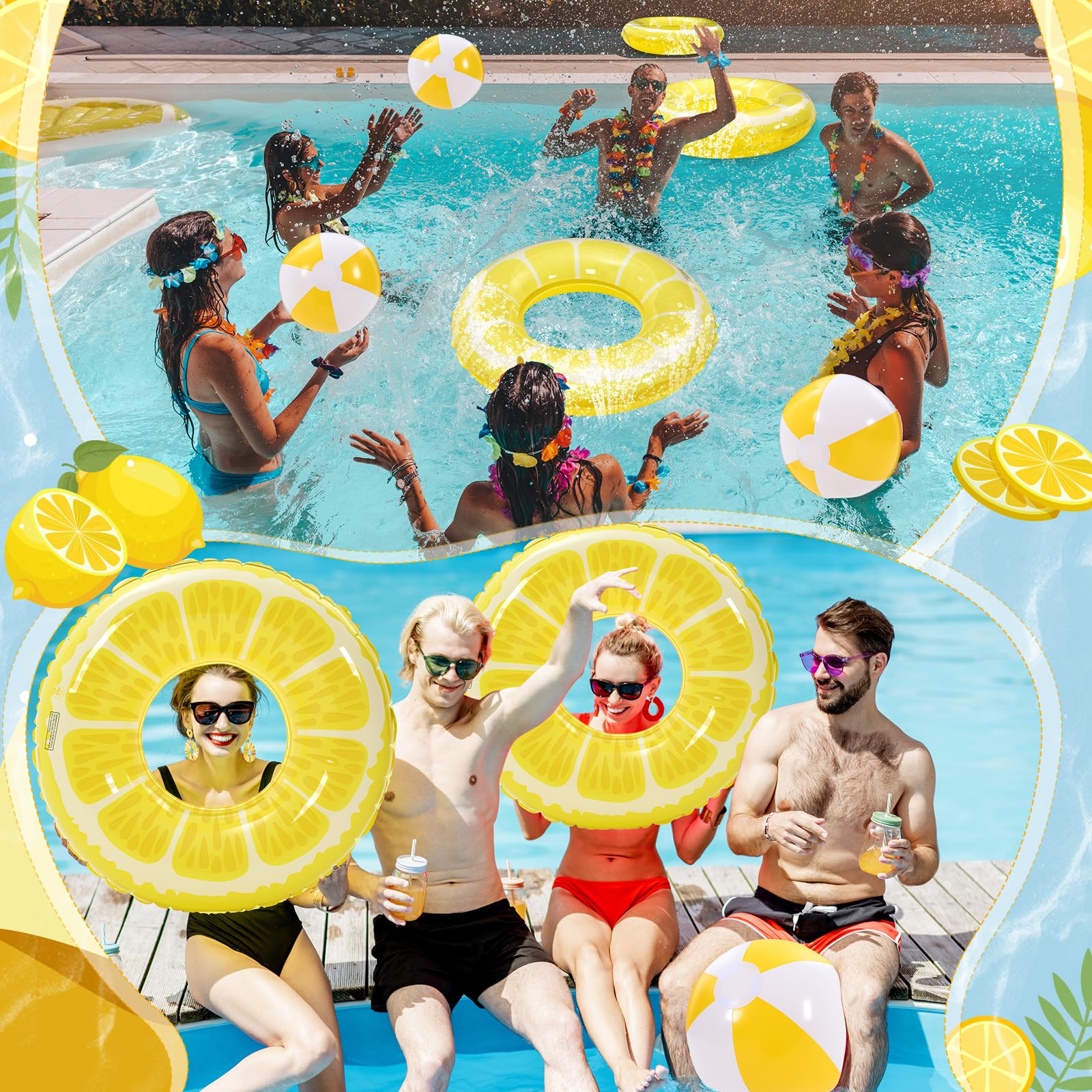 Lewtemi beach ball in use on water adding playful decor and activity