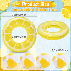 Lewtemi close-up of thick PVC texture on lemon ring for durable use