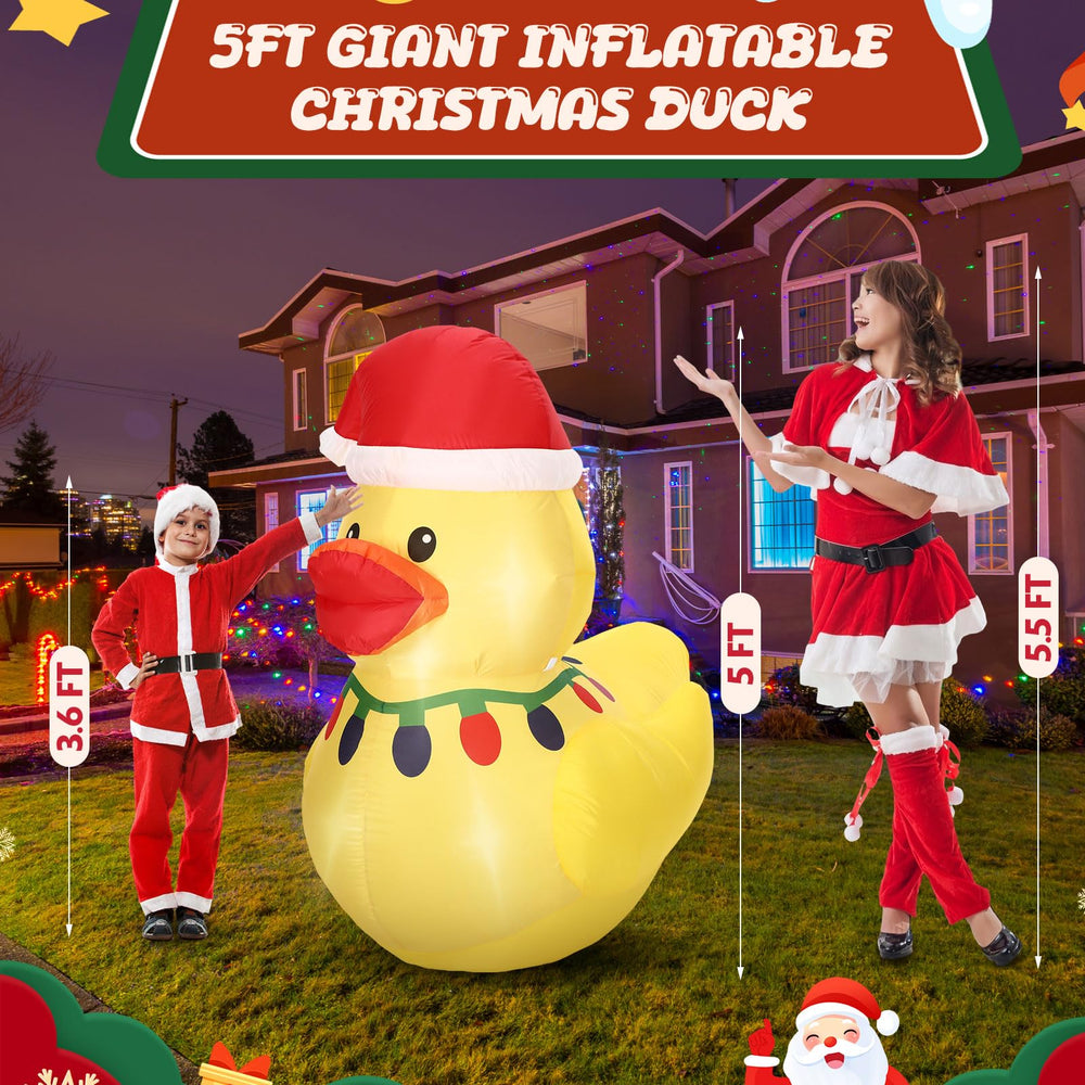 Leyndo inflatable glowing LEDs at night providing bright holiday lighting