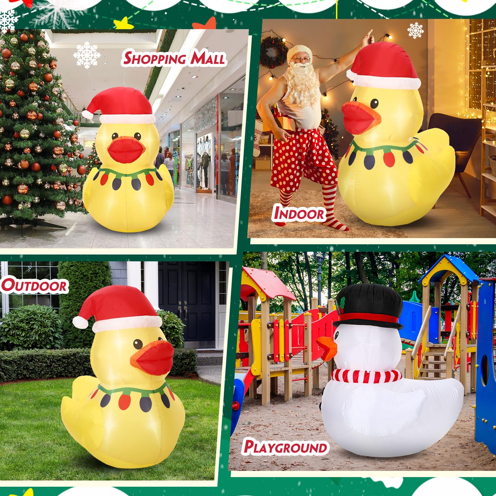 Leyndo 5ft duck next to doorway showing size and scale for buyers