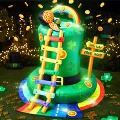 Leyndo front display of inflatable leprechaun trap showing festive curb appeal