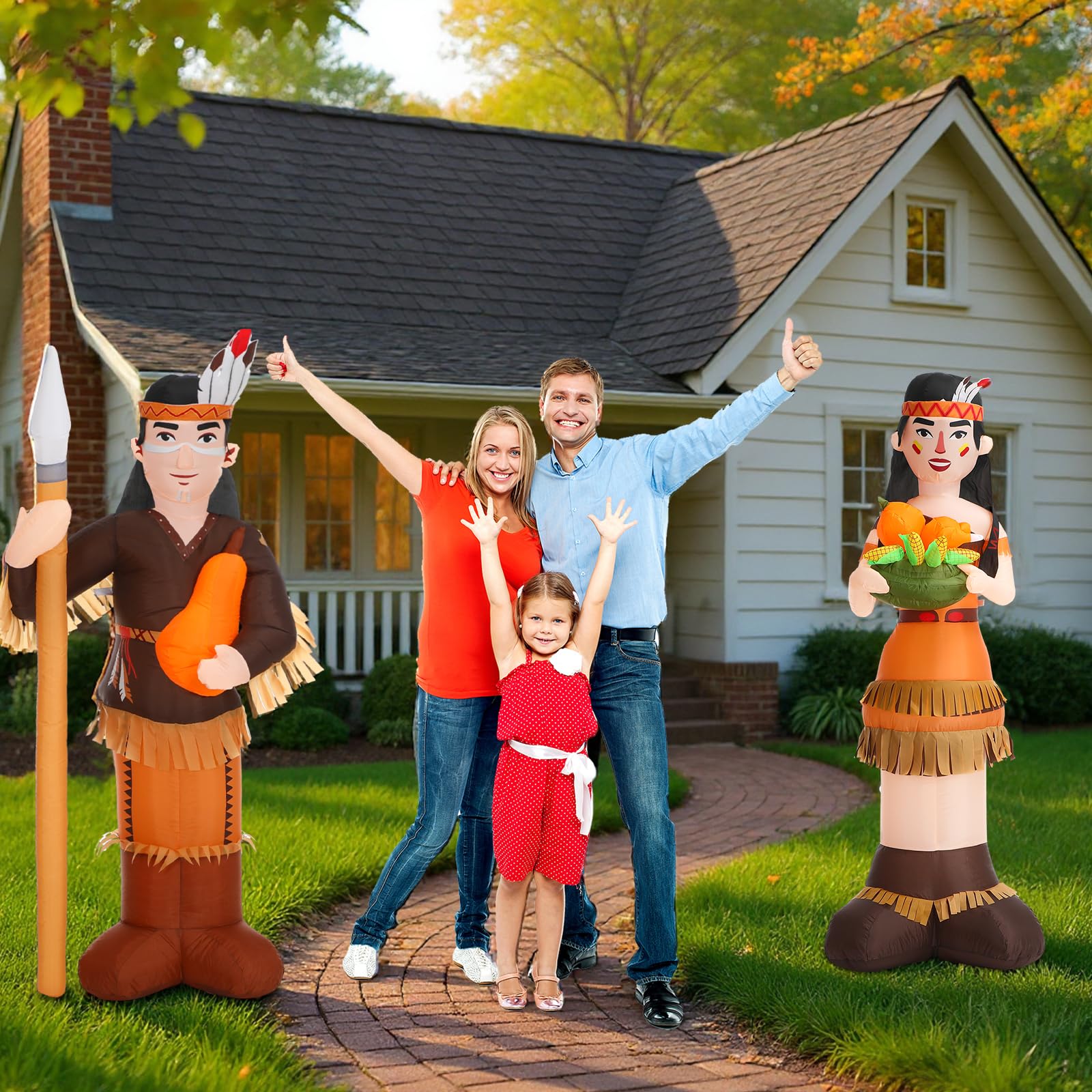 Leyndo harvest scene with pumpkins and turkeys enhancing seasonal mood
