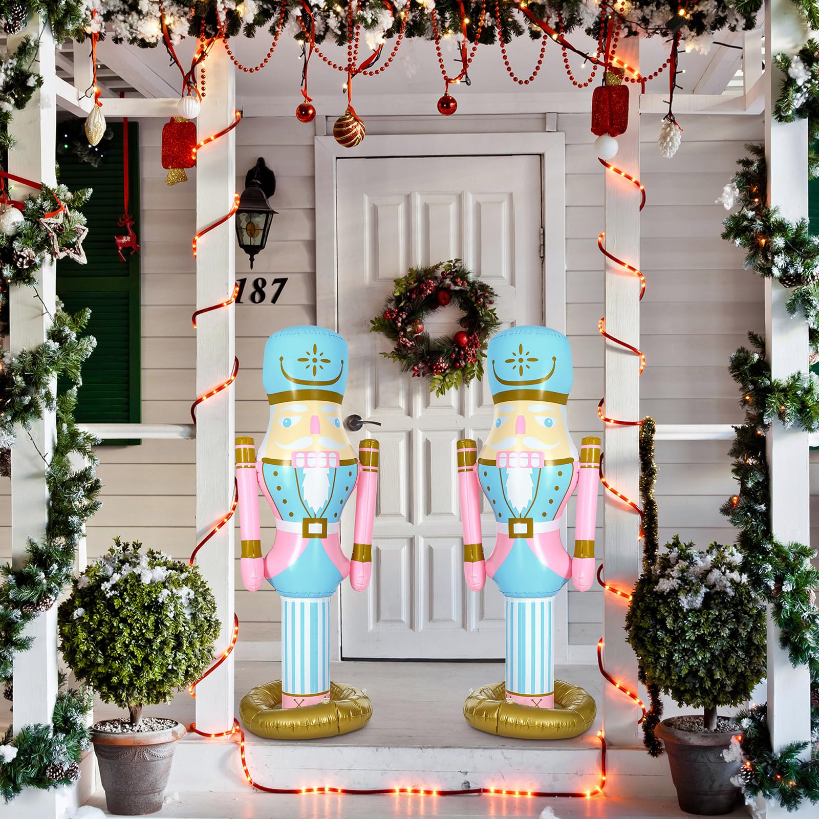 Leyndo nutcrackers styled in an entryway offering whimsical indoor charm