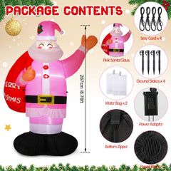 Leyndo pink Santa close-up of fabric and seam detail for durability