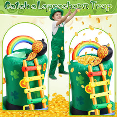 Leyndo pot of gold and shamrock ladder detail for playful decoration