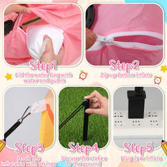 Leyndo inflated pencil with blower stakes and weighted bag for fast setup
