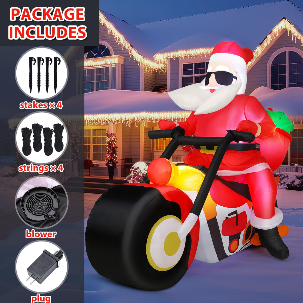 Leyndo inflatable motorcycle side profile showing durable fabric and design stability