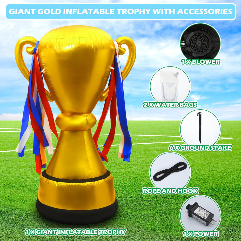Leyndo trophy close-up of ribbons and cup detail emphasizing customizable decoration