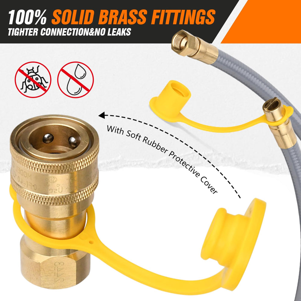 Lezbanz brass quick-connect fittings detail demonstrating secure, corrosion-resistant connection