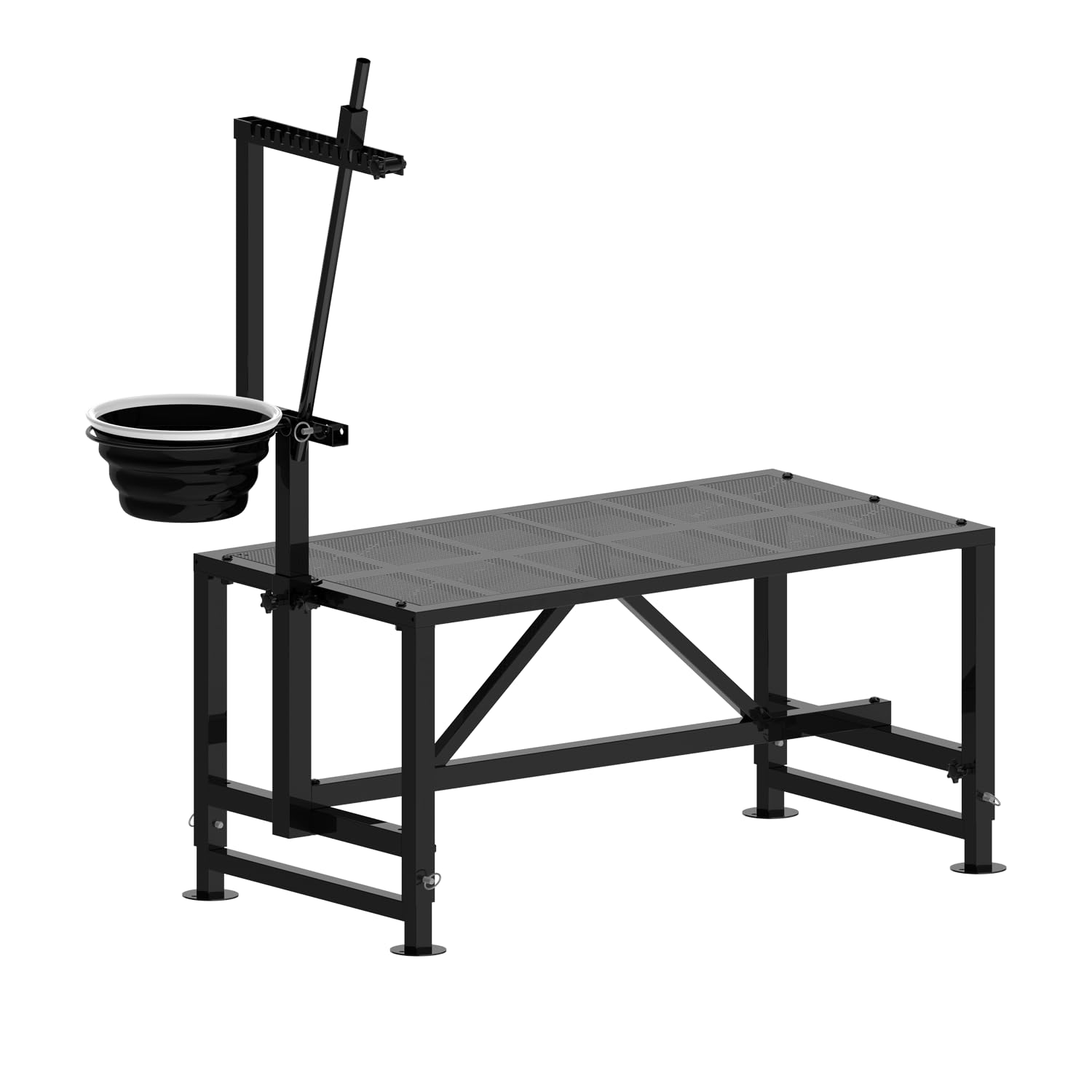 Lezbanz front view stand showing stable triangular frame and platform benefit