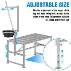 Lezbanz leg-height adjustment close-up enabling correct animal positioning
